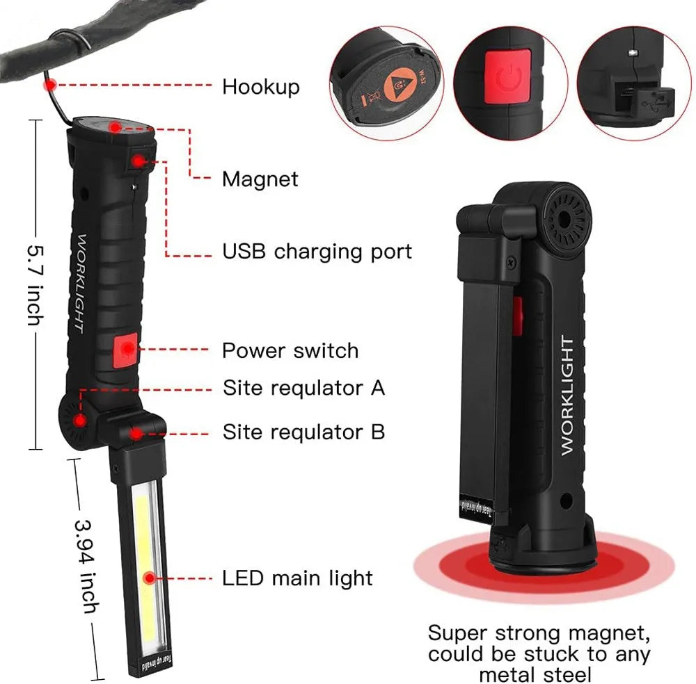 MagniLite: Lanterna USB Recarregável
